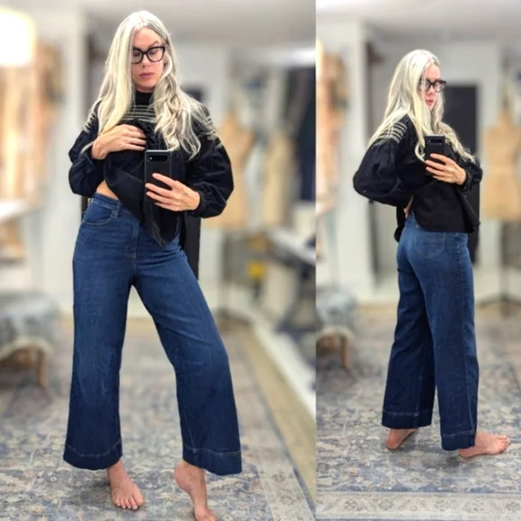 Lee Women's Wide Leg Jeans - Classic Blue - Picture 2 of 6